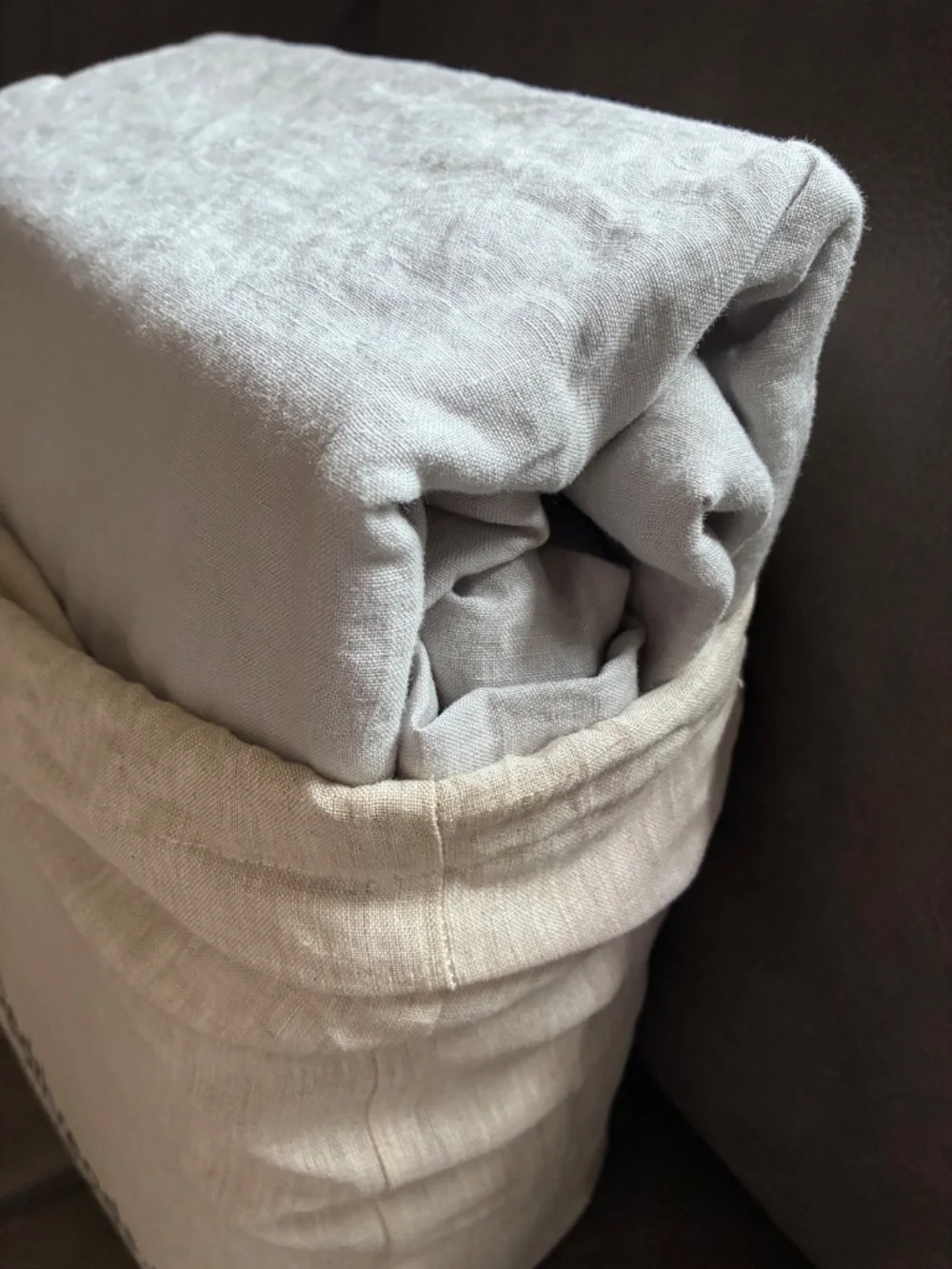 Bed Threads 100% Flax Linen Fog Bedding Set TWIN XL Duvet Sheet Pillowcases